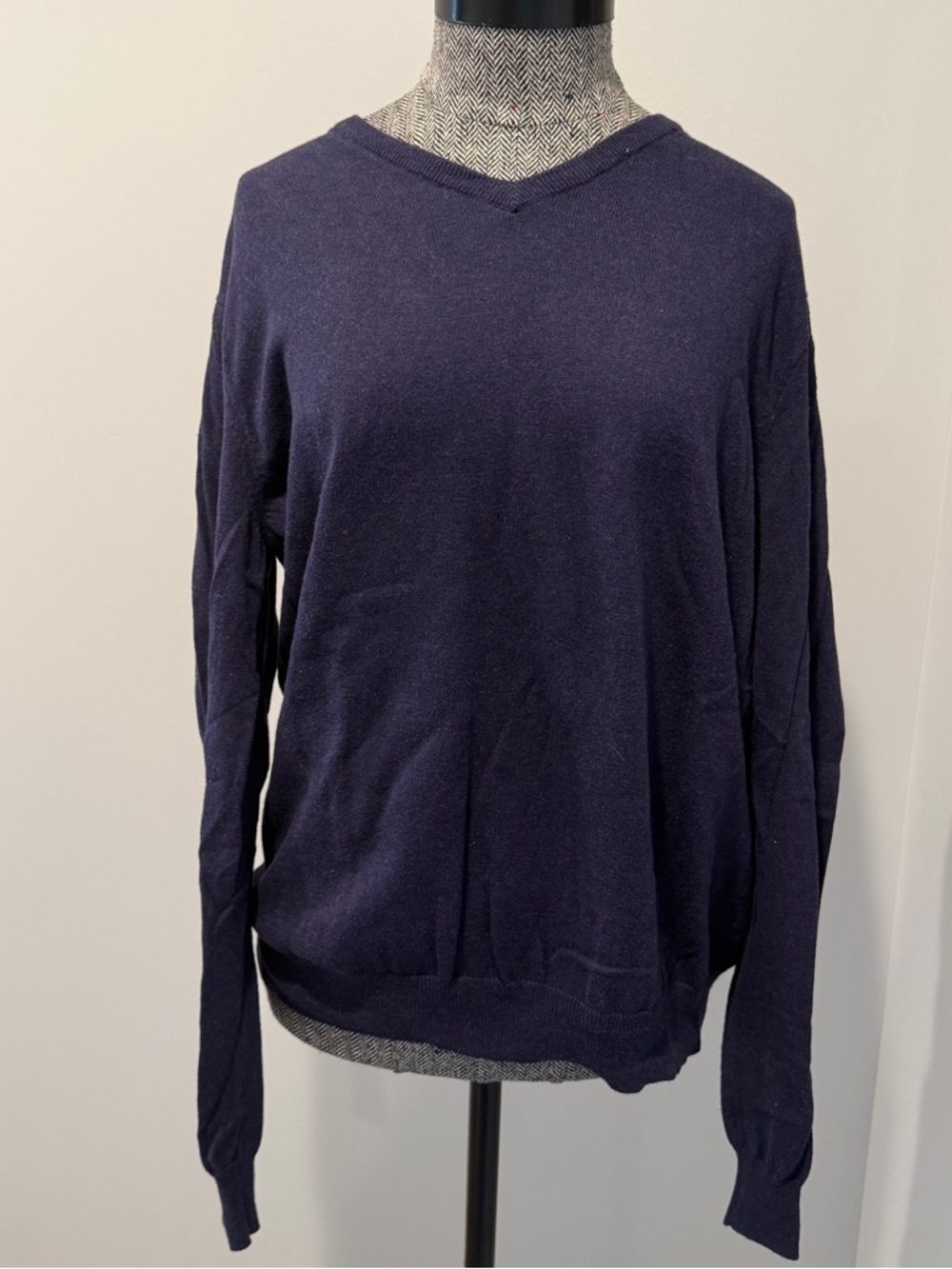 J. Crew Men’s V-Neck Sweater in Deep Navy